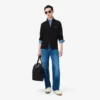 Pull en coton à col montant et fermeture éclair pour homme Pull en coton à col montant et fermeture éclair pour homme