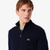 Pull en coton à col montant et fermeture éclair pour homme Pull en coton à col montant et fermeture éclair pour homme