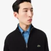Pull en coton à col montant et fermeture éclair pour homme Pull en coton à col montant et fermeture éclair pour homme