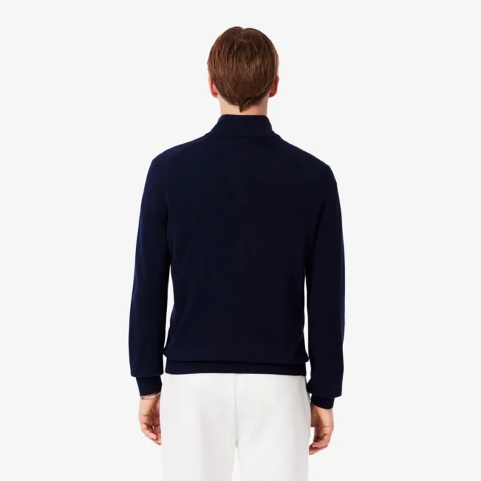 Pull en coton à col montant et fermeture éclair pour homme Pull en coton à col montant et fermeture éclair pour homme