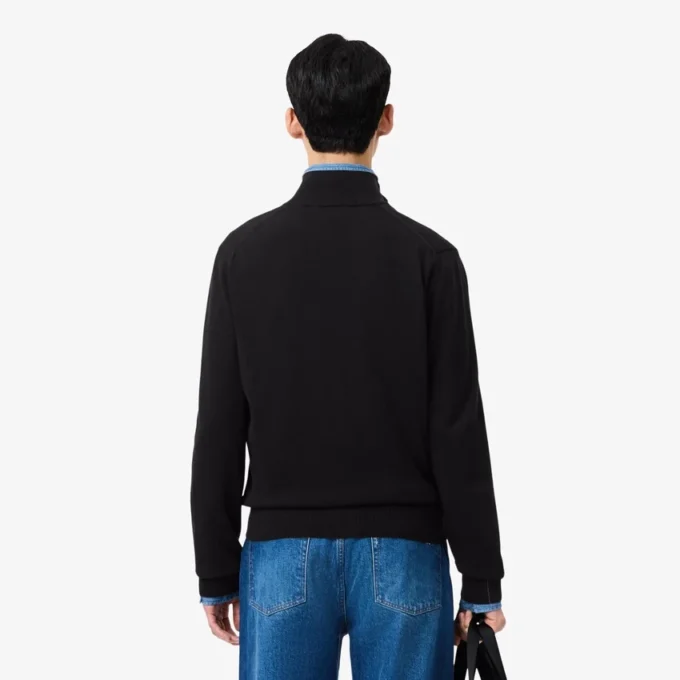 Pull en coton à col montant et fermeture éclair pour homme Pull en coton à col montant et fermeture éclair pour homme