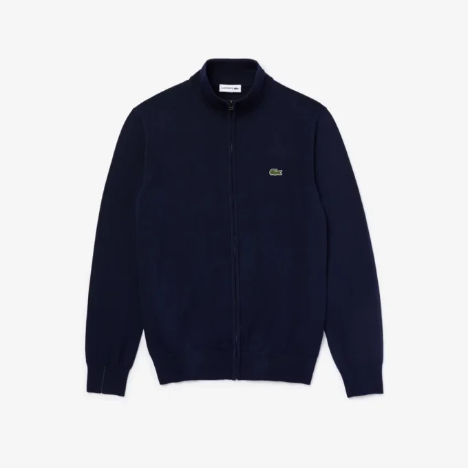 Pull en coton à col montant et fermeture éclair pour homme Pull en coton à col montant et fermeture éclair pour homme