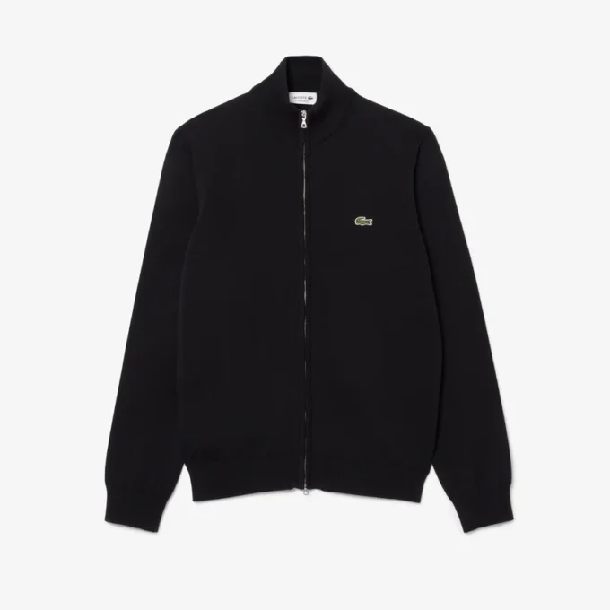 Pull en coton à col montant et fermeture éclair pour homme Pull en coton à col montant et fermeture éclair pour homme