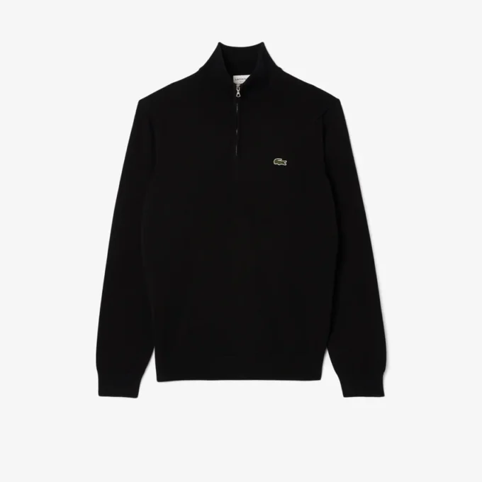 Pull en coton à col montant et fermeture éclair pour homme Pull en coton à col montant et fermeture éclair pour homme
