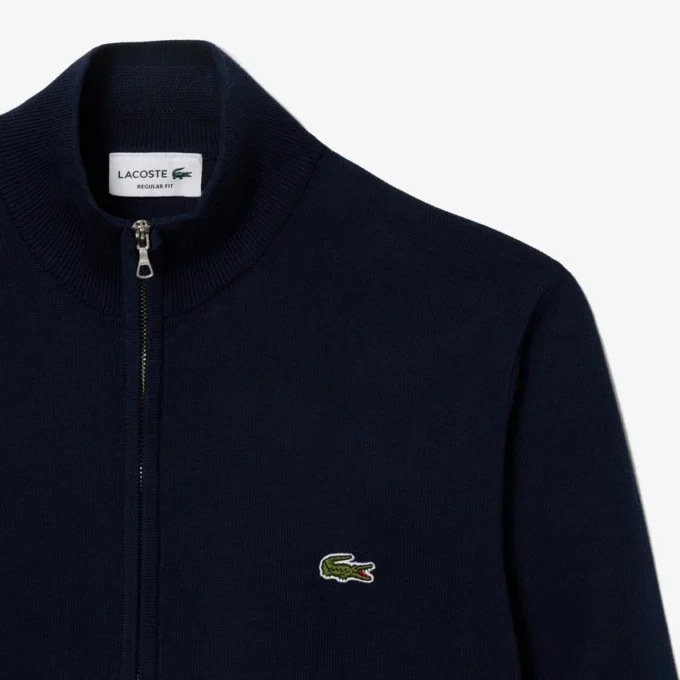 Pull en coton à col montant et fermeture éclair pour homme Pull en coton à col montant et fermeture éclair pour homme