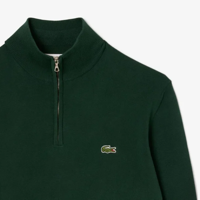 Pull en coton à col montant et fermeture éclair pour homme Pull en coton à col montant et fermeture éclair pour homme