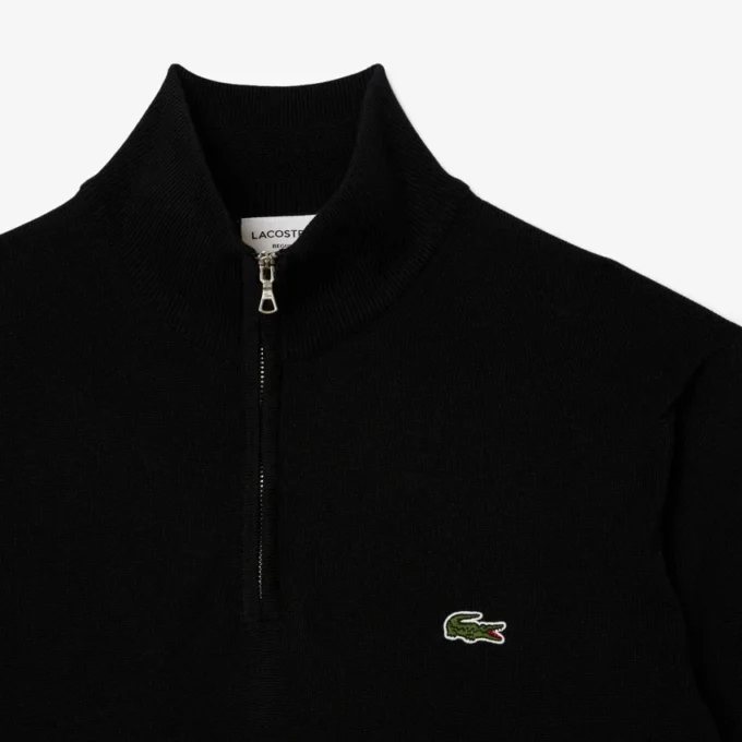 Pull en coton à col montant et fermeture éclair pour homme Pull en coton à col montant et fermeture éclair pour homme