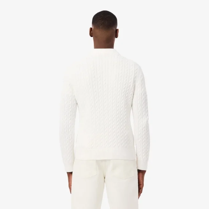 Pull en coton à mailles torsadées pour homme Pull en coton à mailles torsadées pour homme