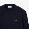 Pull en coton à mailles torsadées pour homme Pull en coton à mailles torsadées pour homme