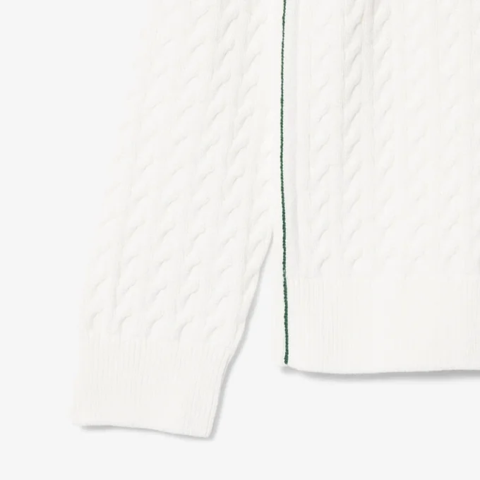 Pull en coton à mailles torsadées pour homme Pull en coton à mailles torsadées pour homme