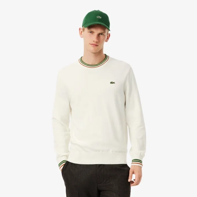 Pull en jersey de coton rayé pour homme Pull en jersey de coton rayé pour homme