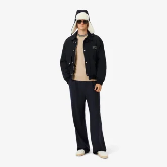 Pull en jersey de coton rayé pour homme