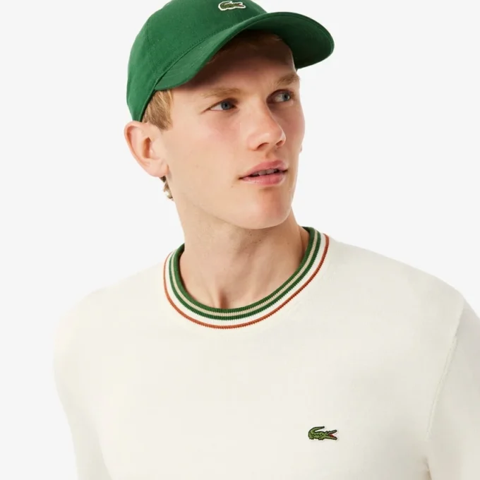 Pull en jersey de coton rayé pour homme Pull en jersey de coton rayé pour homme