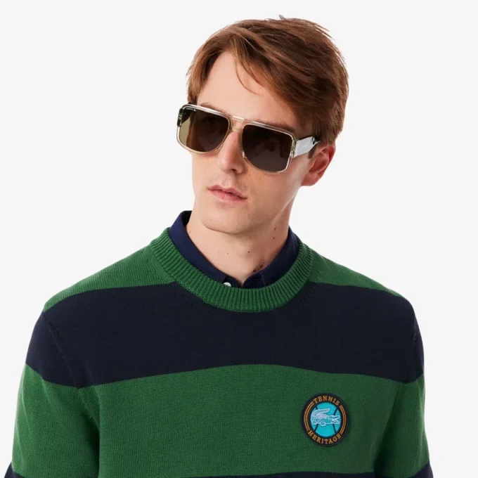 Pull en jersey de coton rayé pour homme Pull en jersey de coton rayé pour homme