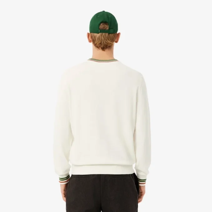 Pull en jersey de coton rayé pour homme Pull en jersey de coton rayé pour homme