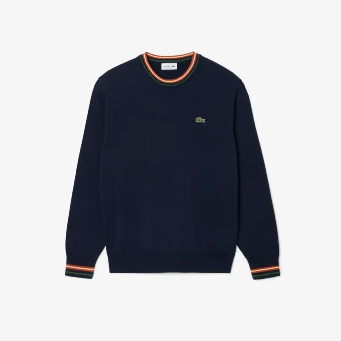 Pull en jersey de coton rayé pour homme Pull en jersey de coton rayé pour homme