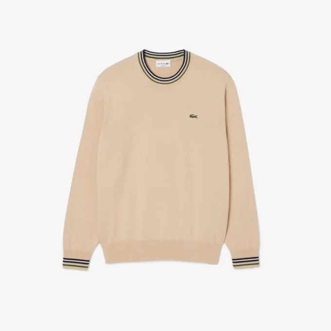 Pull en jersey de coton rayé pour homme Pull en jersey de coton rayé pour homme