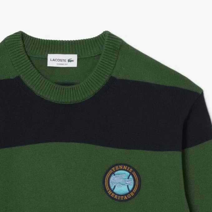 Pull en jersey de coton rayé pour homme Pull en jersey de coton rayé pour homme