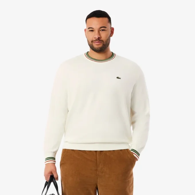 Pull en jersey de coton rayé pour homme Pull en jersey de coton rayé pour homme
