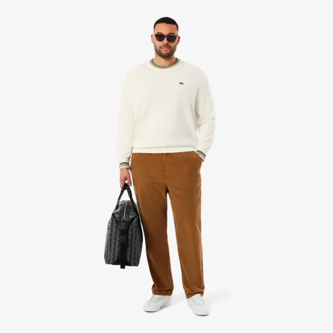 Pull en jersey de coton rayé pour homme Pull en jersey de coton rayé pour homme