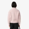 Pull en laine à col montant effet patchwork pour femme