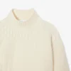 Pull en laine à col montant effet patchwork pour femme Pull en laine à col montant effet patchwork pour femme