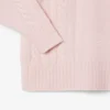 Pull en laine à col montant effet patchwork pour femme