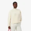 Pull en laine à col montant effet patchwork pour femme Pull en laine à col montant effet patchwork pour femme