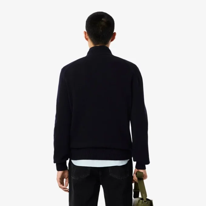 Pull en laine à col montant et fermeture éclair pour homme Pull en laine à col montant et fermeture éclair pour homme