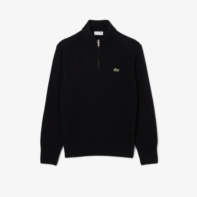 Pull en laine à col montant et fermeture éclair pour homme Pull en laine à col montant et fermeture éclair pour homme