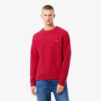 Pull en laine effet patchwork coupe décontractée pour homme