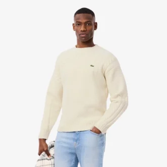 Pull en laine effet patchwork coupe décontractée pour homme