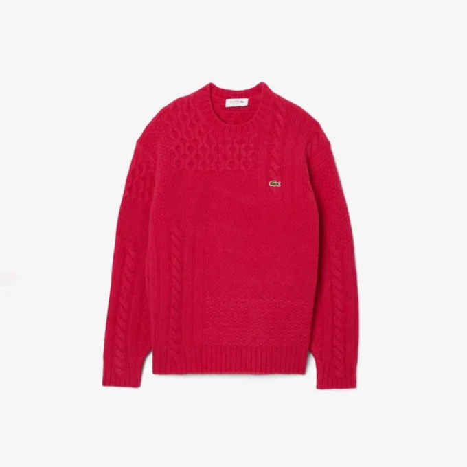 Pull en laine effet patchwork coupe décontractée pour homme Pull en laine effet patchwork coupe décontractée pour homme