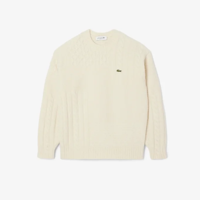 Pull en laine effet patchwork coupe décontractée pour homme Pull en laine effet patchwork coupe décontractée pour homme