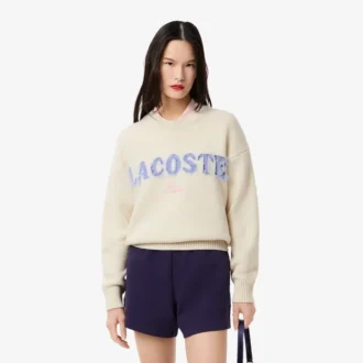 Pull en laine intarsia pour femme