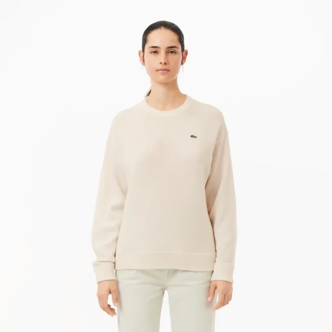 Pull en laine à mailles mousse coupe ample pour femme