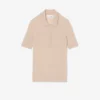 Pull en laine mérinos à col polo et côtes 3D Pull en laine mérinos à col polo et côtes 3D