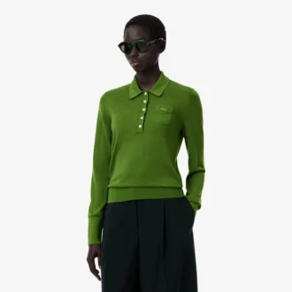 Pull en laine mérinos à col polo Runway
