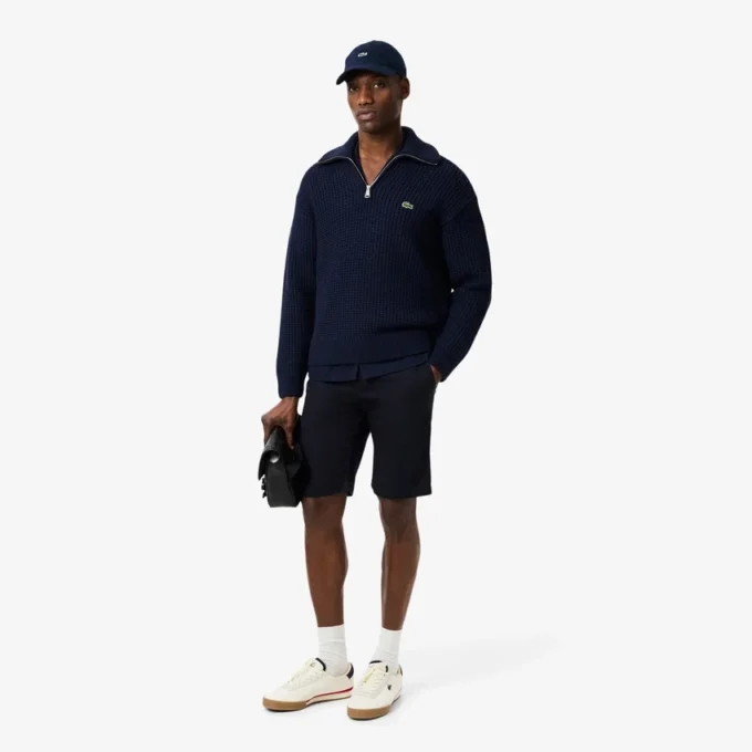 Pull en laine épaisse à demi-zip pour homme Pull en laine épaisse à demi-zip pour homme