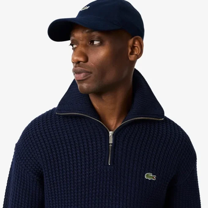 Pull en laine épaisse à demi-zip pour homme Pull en laine épaisse à demi-zip pour homme