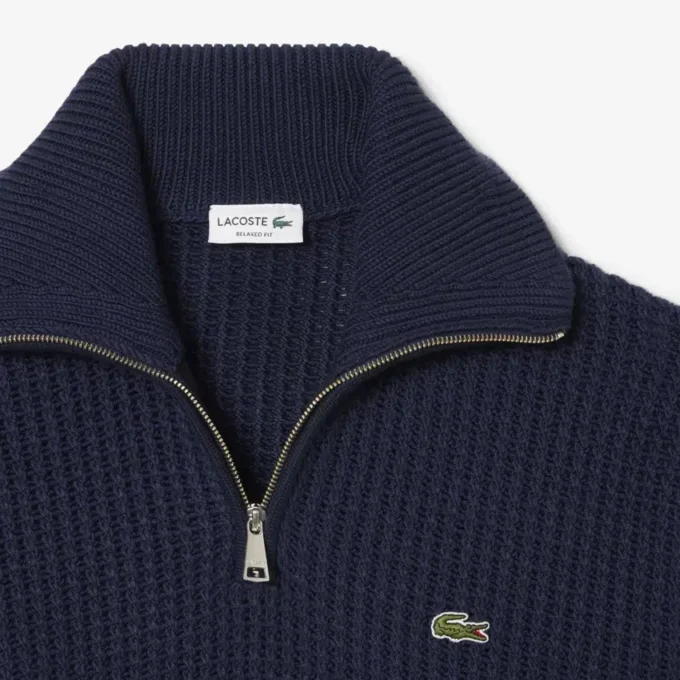 Pull en laine épaisse à demi-zip pour homme Pull en laine épaisse à demi-zip pour homme