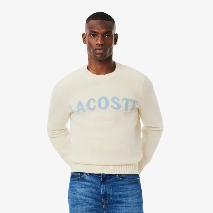 Pull en laine pour homme avec motif intarsia Pull en laine pour homme avec motif intarsia