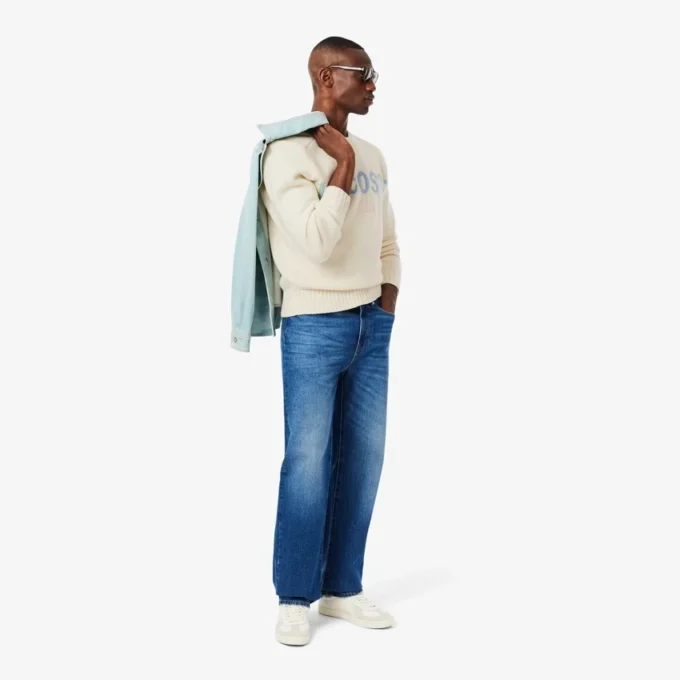 Pull en laine pour homme avec motif intarsia Pull en laine pour homme avec motif intarsia