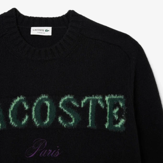 Pull en laine pour homme avec motif intarsia Pull en laine pour homme avec motif intarsia