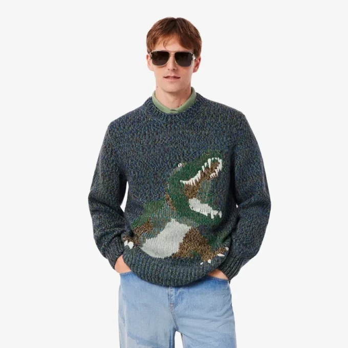 Pull en maille intarsia Crocodile pour homme Pull en maille intarsia Crocodile pour homme