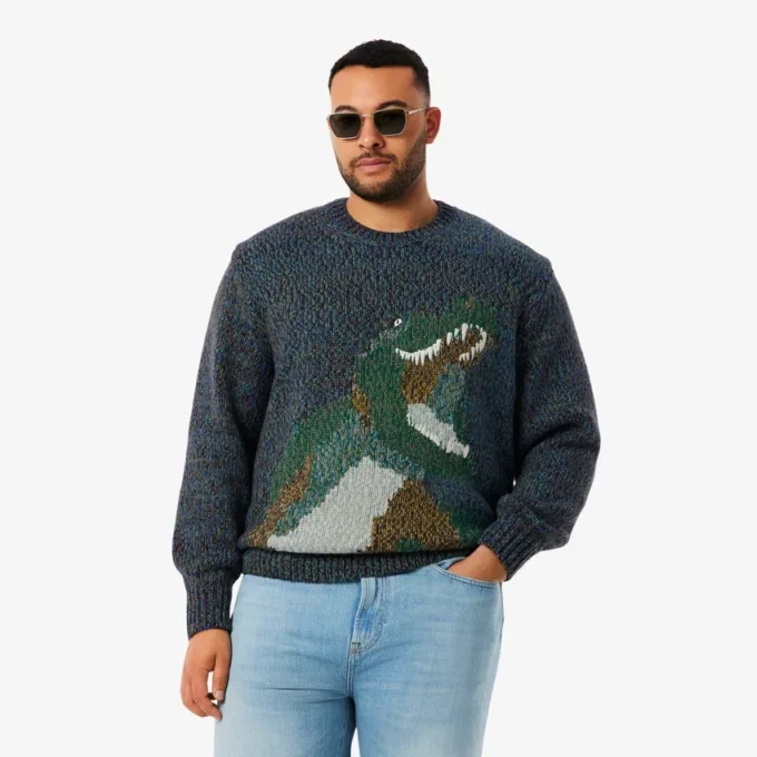 Pull en maille intarsia Crocodile pour homme Pull en maille intarsia Crocodile pour homme