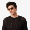 Pull imprimé à manches courtes et coupe décontractée Pull imprimé à manches courtes et coupe décontractée