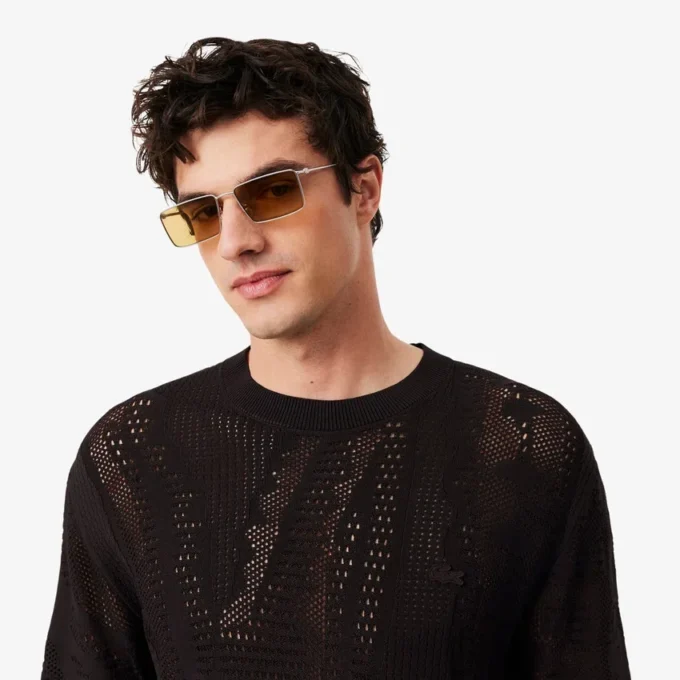 Pull imprimé à manches courtes et coupe décontractée Pull imprimé à manches courtes et coupe décontractée