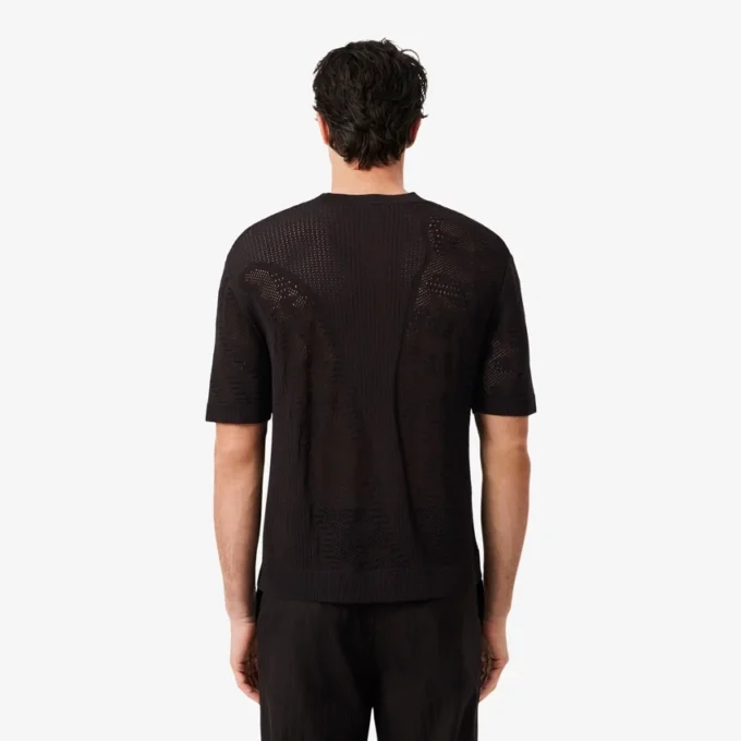 Pull imprimé à manches courtes et coupe décontractée Pull imprimé à manches courtes et coupe décontractée