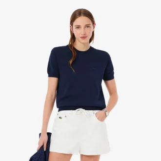 Pull à manches courtes en maille 3D